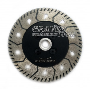 Алмазный зачистной сухорез MULTI 125мм на фланце для гранита, габбро