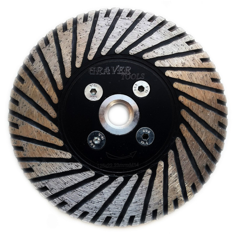 Алмазный диск резки и шлифовки Ф 125 мм на Фланце М14