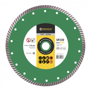 Круг алмазный отрезной по граниту Turbo 230x2,6x9x22,23 Baumesser Stein PRO