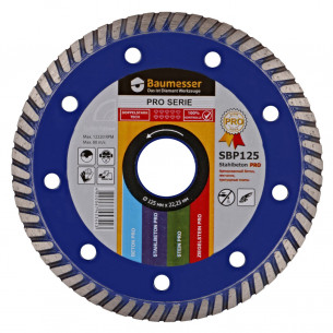Круг алмазный отрезной 1A1R Turbo 125x2,2x8x22,23 Baumesser Stahlbeton PRO
